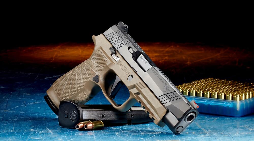 Pistol firearm for sale at shooter range in traverse city mi 9mm